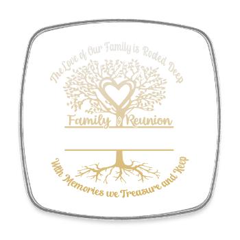Family Reunion Die Liebe Unserer Familie - Viereckiger Kühlschrankmagnet - Weiß - Vorne