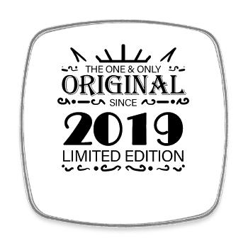 2019 - Year 2019 - Year 2019 - Square fridge magnet - white - Front