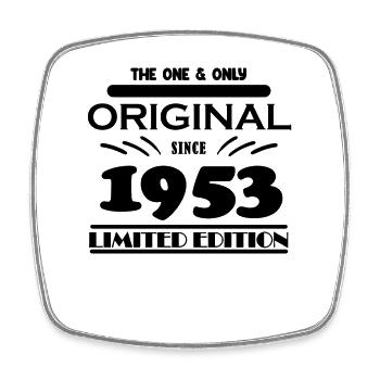 1953 - Year of construction 1953 - Born 1953 - Square fridge magnet - white - Front