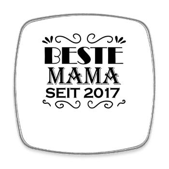 Beste Mama seit 2017 - Viereckiger Kühlschrankmagnet - Weiß - Vorne