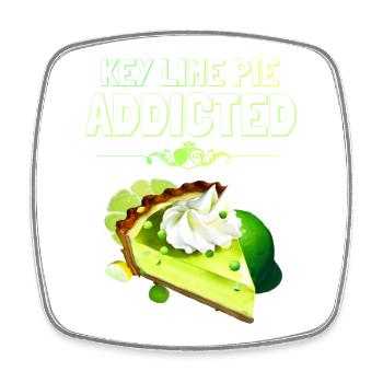 Addicted to lime cake - Square fridge magnet - white - Front