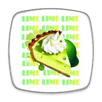 Key Lime Pie - Square fridge magnet - white - Front