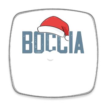 Boccia Spieler Weihnachtsmann Kugeln Boccia - Viereckiger Kühlschrankmagnet - Weiß - Vorne