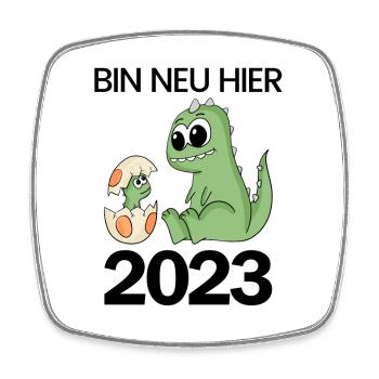 Baby Geburt 2023 Schwanger Geschenk - Viereckiger Kühlschrankmagnet - Weiß - Vorne