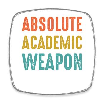 Arme académique absolue des étudiants - Magnet carré - blanc - Devant