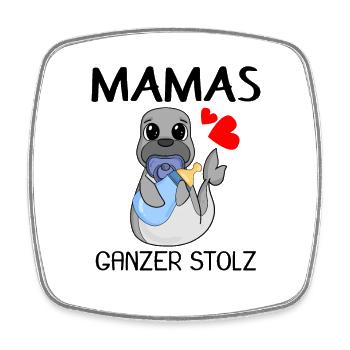 Baby Geburt Schwanger - Viereckiger Kühlschrankmagnet - Weiß - Vorne