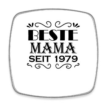 Beste Mama seit 1979 - Viereckiger Kühlschrankmagnet - Weiß - Vorne