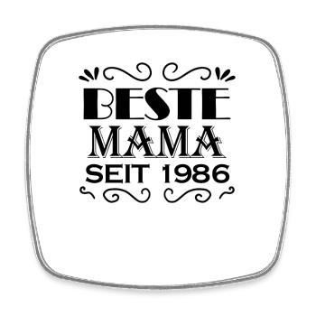 Beste Mama seit 1986 - Viereckiger Kühlschrankmagnet - Weiß - Vorne