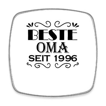 Beste Oma seit 1996 - Geschenk für die beste Oma - Viereckiger Kühlschrankmagnet - Weiß - Vorne