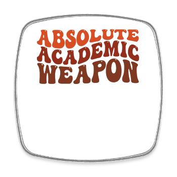 Arme académique absolue des étudiants - Magnet carré - blanc - Devant