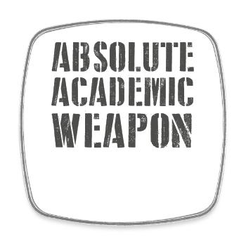 Arme académique absolue des étudiants - Magnet carré - blanc - Devant