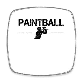 Paintball - Viereckiger Kühlschrankmagnet - Weiß - Vorne