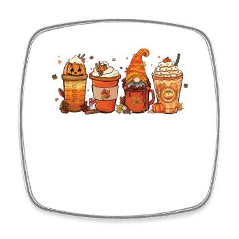 Tasse de remerciement d’automne avec chocolat chaud - Magnet carré - blanc - Devant