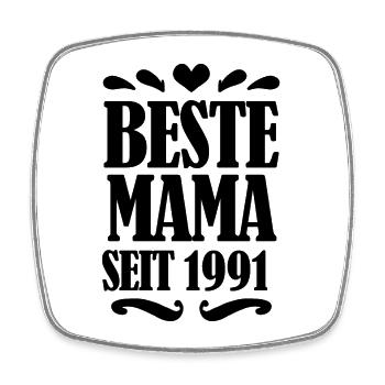 Beste Mama seit 1991 - Viereckiger Kühlschrankmagnet - Weiß - Vorne