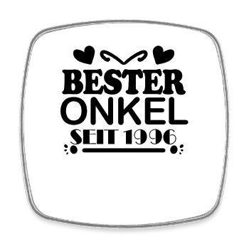 Bester Onkel seit 1996 - Viereckiger Kühlschrankmagnet - Weiß - Vorne