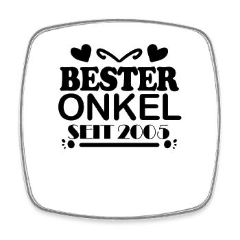 Bester Onkel seit 2005 - Viereckiger Kühlschrankmagnet - Weiß - Vorne
