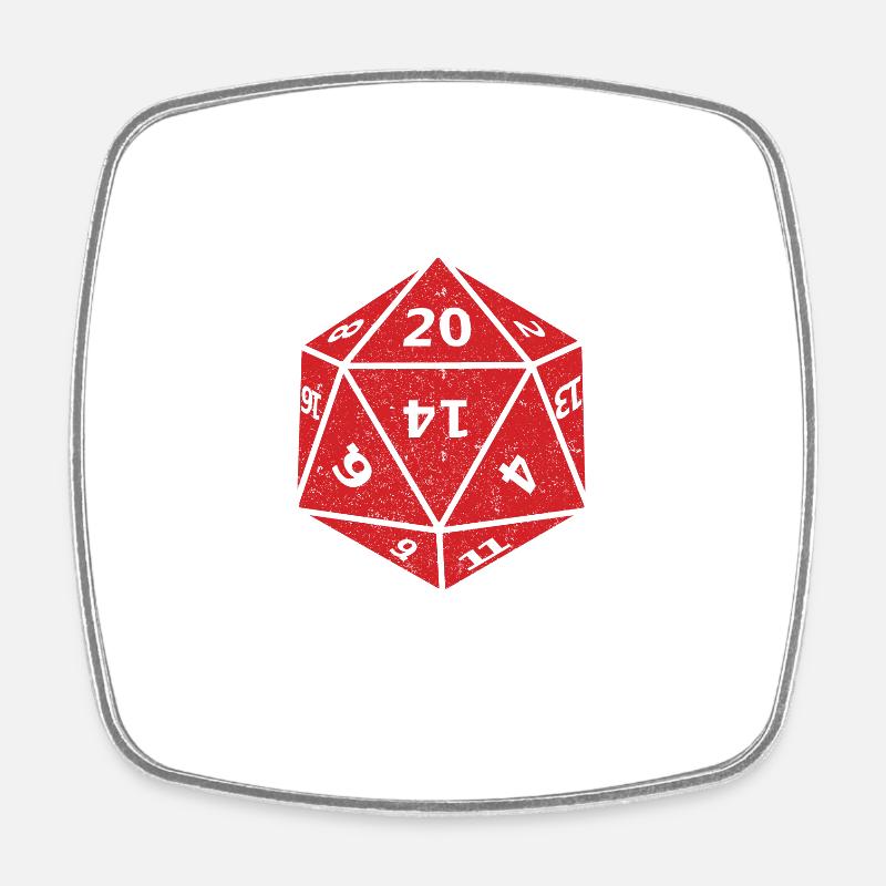 Dungeons Dice RPG Dragons C’EST COMME ÇA QUE JE ROULE - Magnet carré - blanc