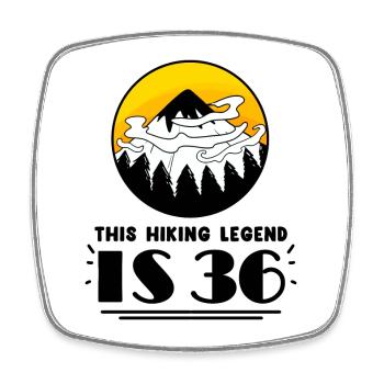 36. Geburtstag Wanderer 36 Jahre alt Berg Wandern - Viereckiger Kühlschrankmagnet - Weiß - Vorne
