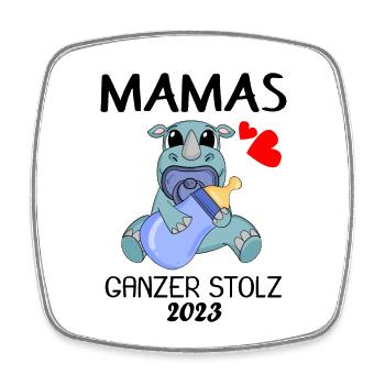Baby 2023 - Geburt Schwanger 2023 - Viereckiger Kühlschrankmagnet - Weiß - Vorne