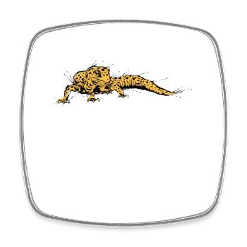 Lézard - Magnet carré - blanc - Devant