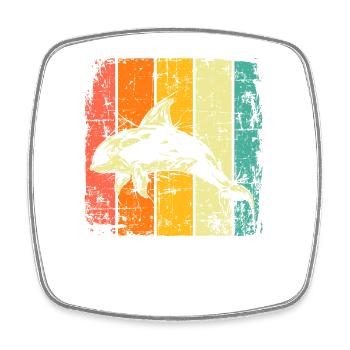 Orca vintage - Square fridge magnet - white - Front