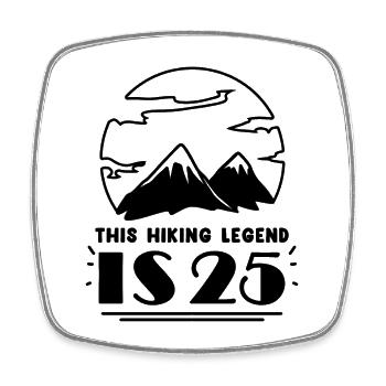25. Geburtstag Wanderer 25 Jahre alt Berg Wandern - Viereckiger Kühlschrankmagnet - Weiß - Vorne
