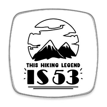 53. Geburtstag Wanderer 53 Jahre alt Berg Wandern - Viereckiger Kühlschrankmagnet - Weiß - Vorne