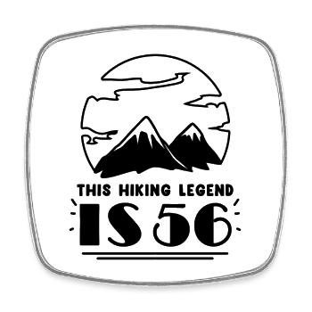 56. Geburtstag Wanderer 56 Jahre alt Berg Wandern - Viereckiger Kühlschrankmagnet - Weiß - Vorne