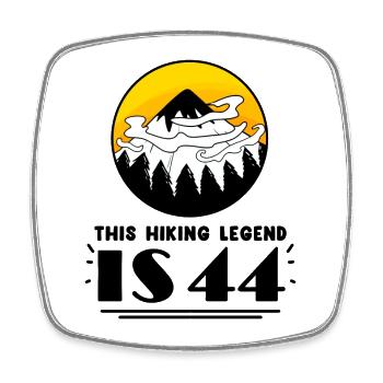 44. Geburtstag Wanderer 44 Jahre alt Berg Wandern - Viereckiger Kühlschrankmagnet - Weiß - Vorne