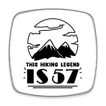 57. Geburtstag Wanderer 57 Jahre alt Berg Wandern - Viereckiger Kühlschrankmagnet - Weiß - Vorne