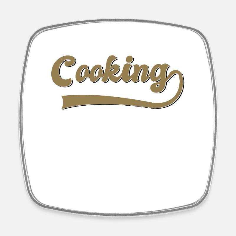 Cook - Square fridge magnet - white