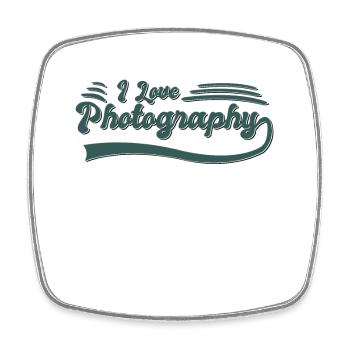 J’adore la photographie - Magnet carré - blanc - Devant
