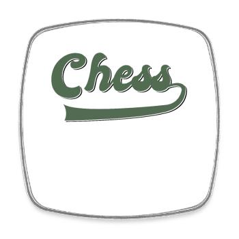 Schach - Viereckiger Kühlschrankmagnet - Weiß - Vorne