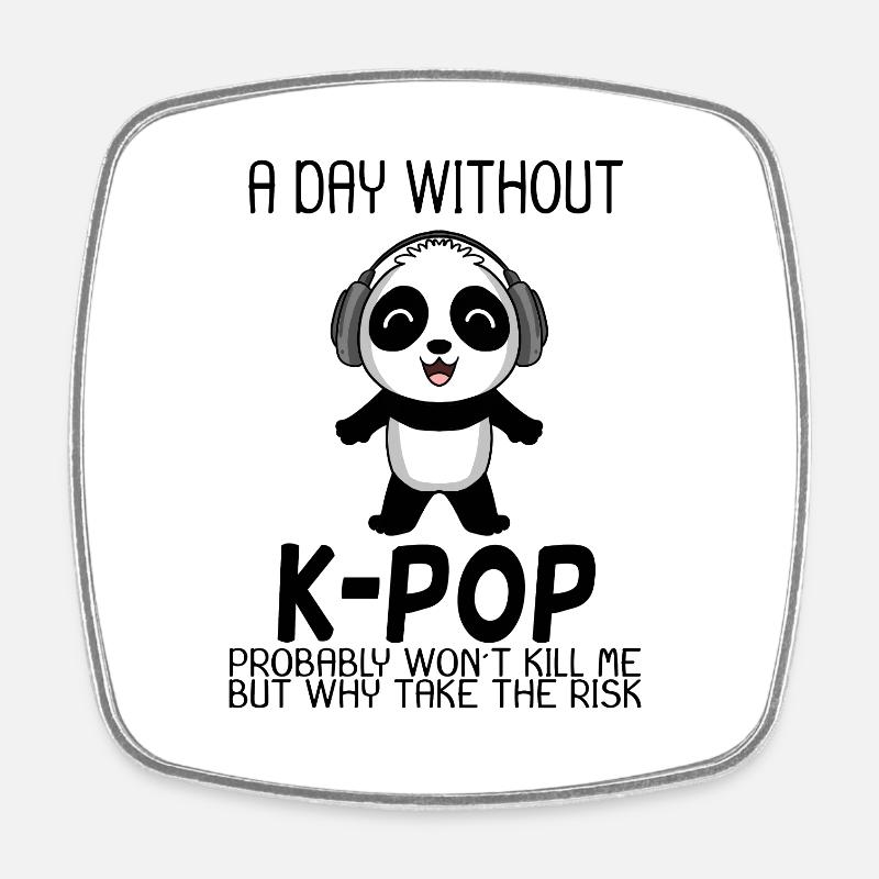 k Pop - Viereckiger Kühlschrankmagnet - Weiß