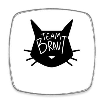 Team Braut Katze - Viereckiger Kühlschrankmagnet - Weiß - Vorne