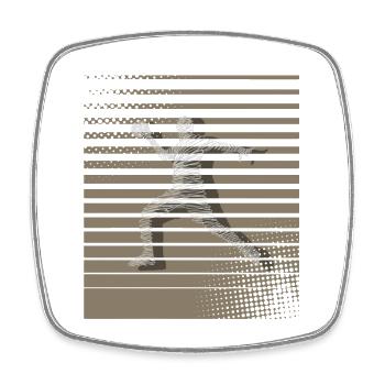 Handball Handball Player - Square fridge magnet - white - Front