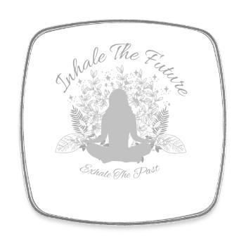 Inhale The Future Exhale The Past - Yoga Vibes - Viereckiger Kühlschrankmagnet - Weiß - Vorne
