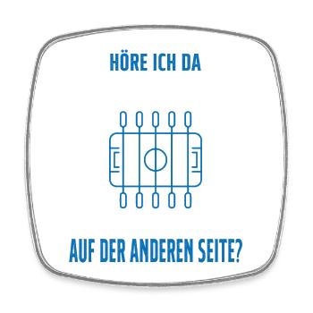 Tischfussball Geschenk Fans Wuzler Tischfussball - Viereckiger Kühlschrankmagnet - Weiß - Vorne
