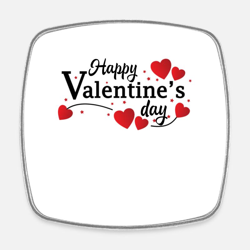 Saint-Valentin, Saint-Valentin, Saint-Valentin - Magnet carré - blanc