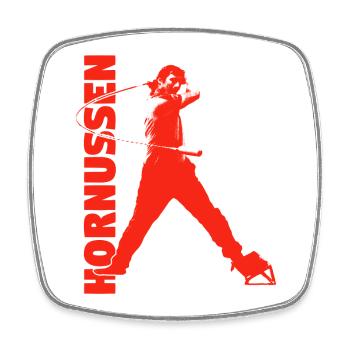 Hornussen - Viereckiger Kühlschrankmagnet - Weiß - Vorne