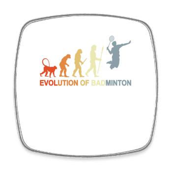 Évolution du badminton - Magnet carré - blanc - Devant