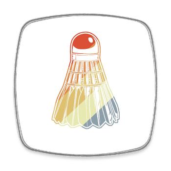 Badminton Birdie - Square fridge magnet - white - Front