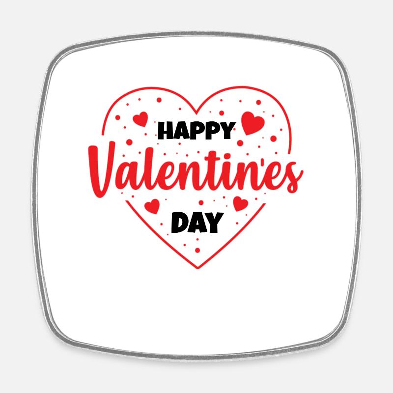 Saint-Valentin, Saint-Valentin, Saint-Valentin - Magnet carré - blanc