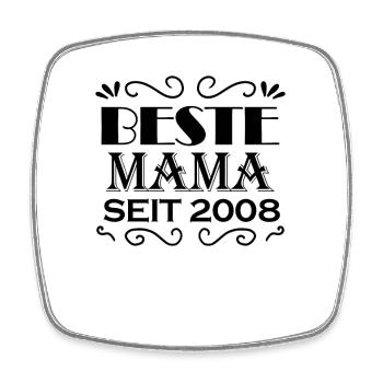 Beste Mama seit 2008 - Viereckiger Kühlschrankmagnet - Weiß - Vorne