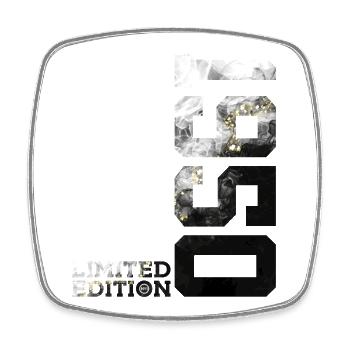 76. GEBURTSTAG 76 JAHRE LIMITED EDITION 1950 - Viereckiger Kühlschrankmagnet - Weiß - Vorne