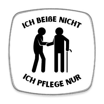 Ich Beiße Nicht Ich Pflege Nur - Viereckiger Kühlschrankmagnet - Weiß - Vorne