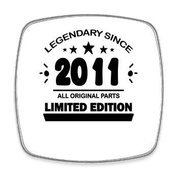 2011 - Square fridge magnet - white - Front