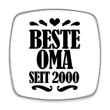 Beste Oma seit 2000 - Geschenk für die beste Oma - Viereckiger Kühlschrankmagnet - Weiß - Vorne