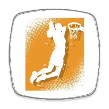 Basketball basketball players - Square fridge magnet - white - Front
