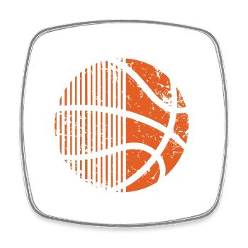 Basketball basketball players - Square fridge magnet - white - Front